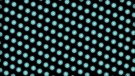 Neon-Christmas-Pattern-Background-of-Snowflake-in-White-and-Black-Looping-animation