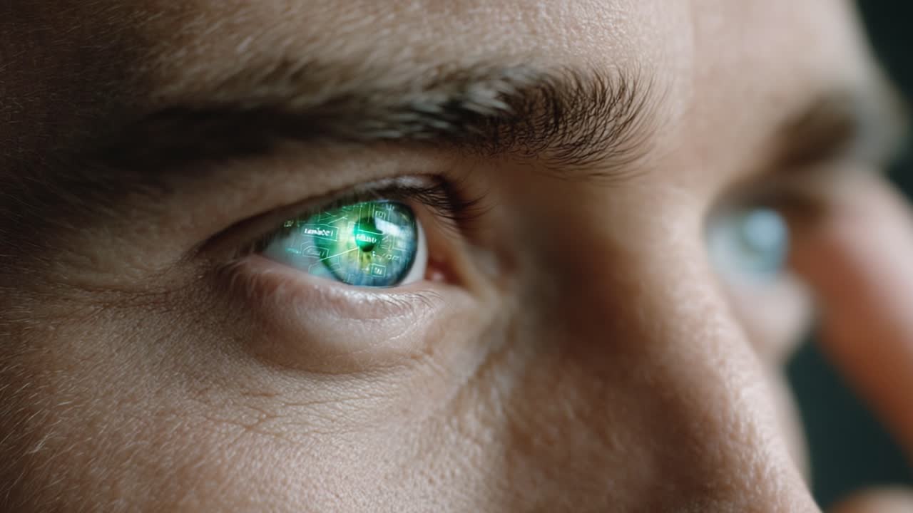 A Close-Up Exploration of an Eye with Striking Green Hues, Capturing Intricate Details and Reflections That Illustrate the Depths of Human Vision and Perception