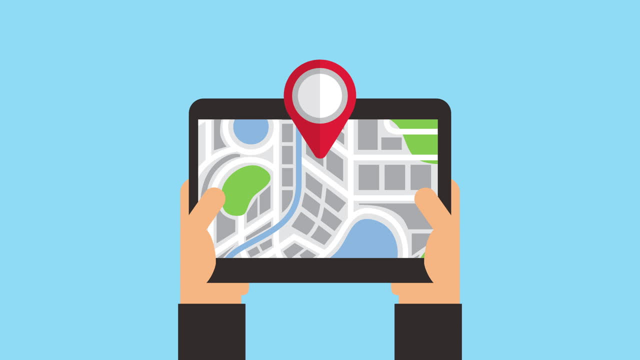 tableta con aplicación de tecnología gps