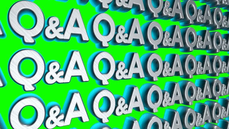 Concetto di Domande e Risposte con Testo Q&A Vuoto che Fluttua sullo Schermo