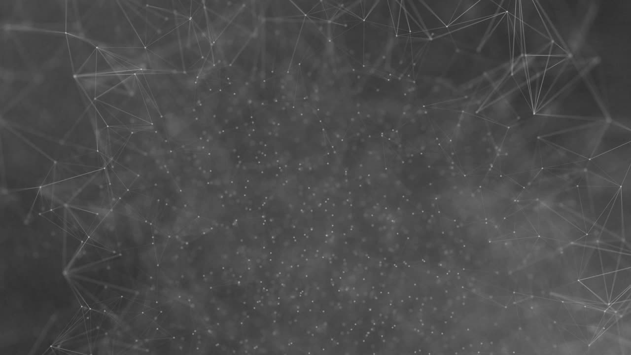 불규칙하게 움직이는 점과 선의 루프 애니메이션