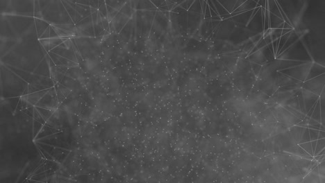 animación en bucle de puntos y líneas que se mueven irregularmente