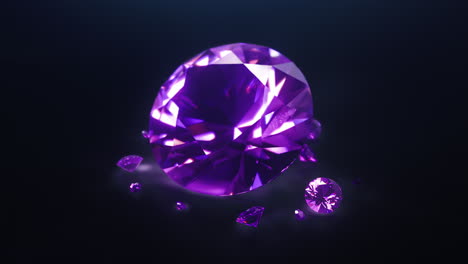 loop animation of purple diamonds on a black background