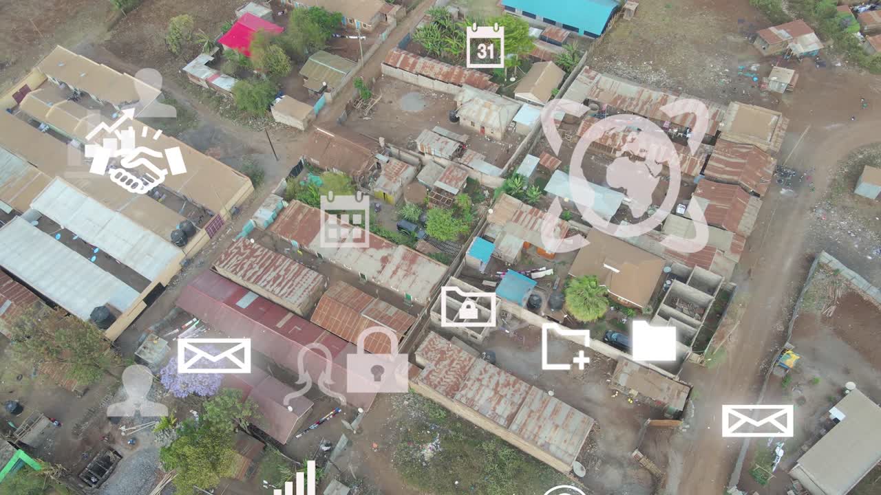 vista de paisaje de la ciudad-drone