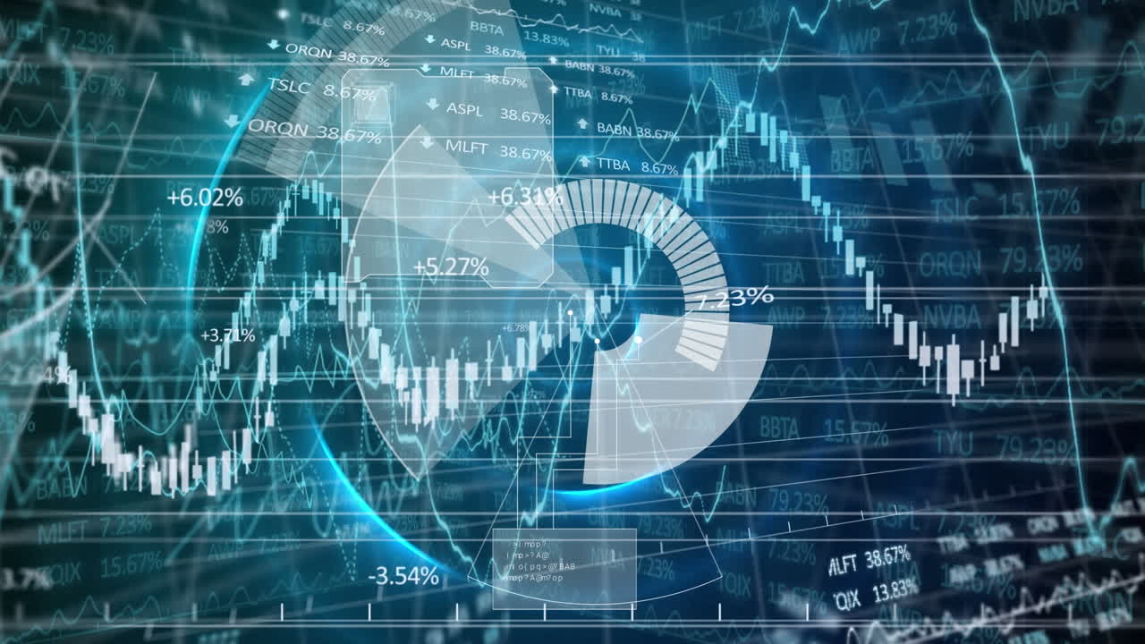 재무 데이터 처리 및 범위 스캔의 애니메이션