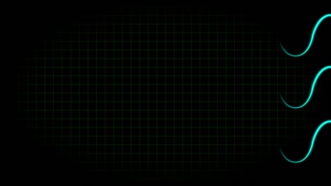 electrocardiograma osciloscopio forma de onda animación gráficos de movimiento