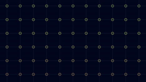 Abstract-blue-and-purple-grid-pattern-on-black-background-with-connected-circles