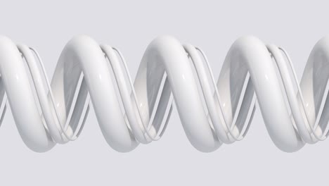 white spirals. white background. abstract monochrome animation, 3d render.