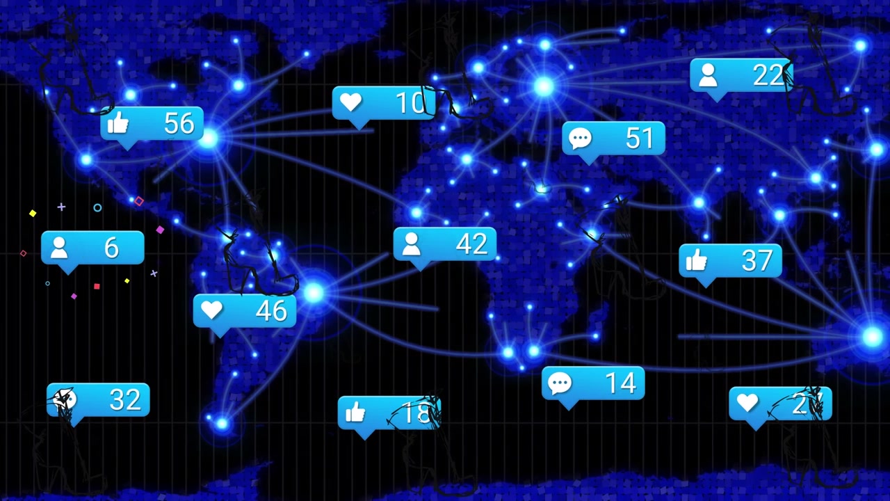 Global Social Media Engagement and Network Connectivity Visualization