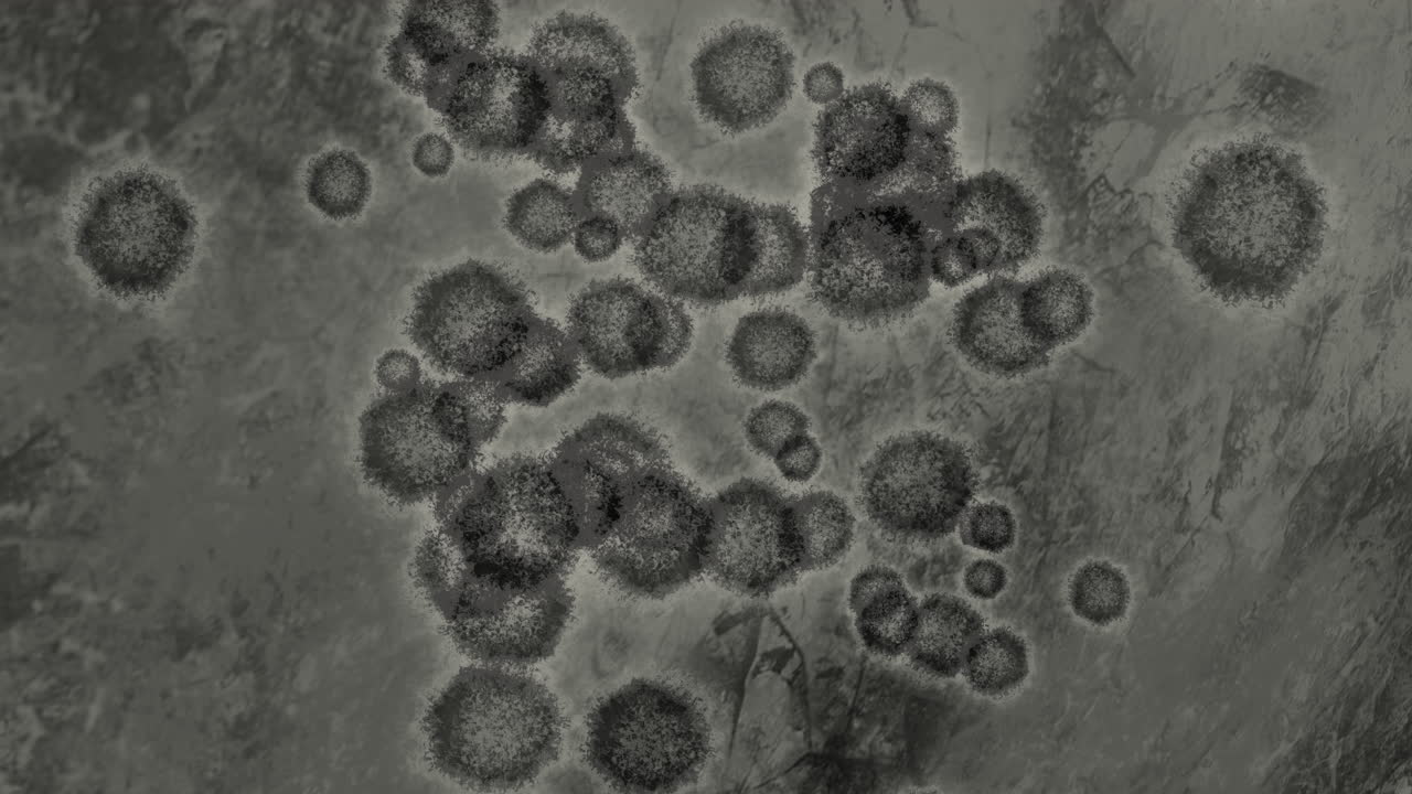 virus mortal visto a través de la lente del microscopio, micro