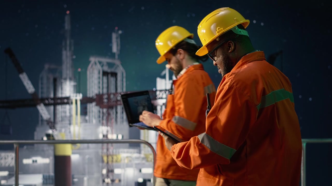 Drilling barge specialist struggles with oil crisis logistics, using tablet