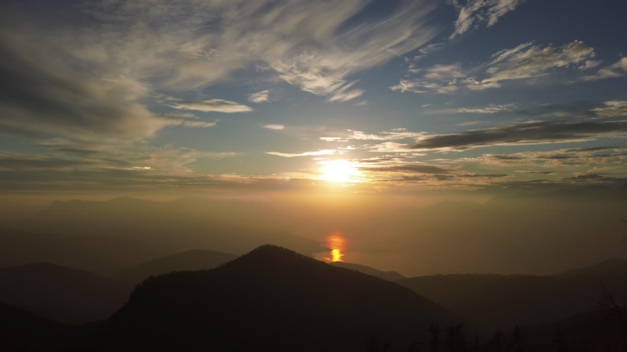 once upon a time there was a mountain where the sunset was called golden hour, in this place there was a young man, searcher and digital nomad or filmmaker that with his drone was dedicated to travel