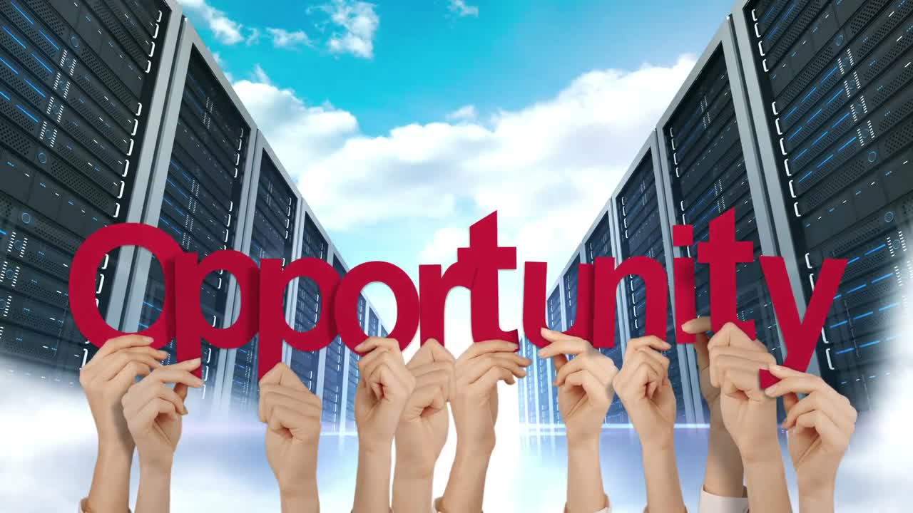 Hands holding up opportunity