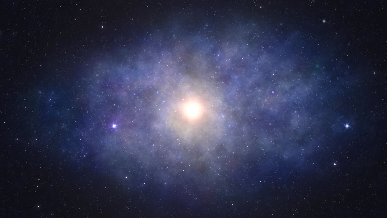 4k 3D motion Loop Animation. Floating through space and nebula while the galaxy.