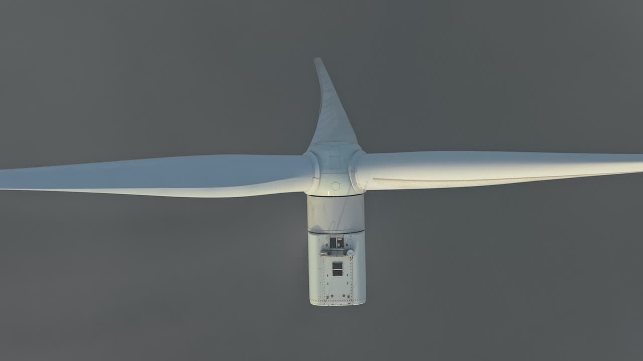Wind turbine blades spinning generating sustainable green energy