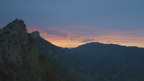 mountain sunset view