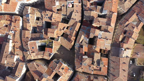 rooftops ecusson montpellier downtown confinement coronavirus aerial shot france