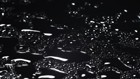 close-up shooting of water drops on black background