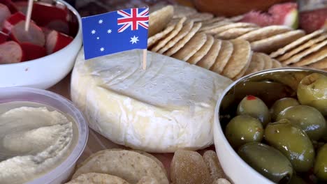 typical australian mediterranean food platter for australia day