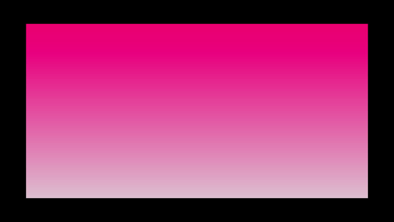 Animation of softly blended pink to white background opening up, then closing on black background