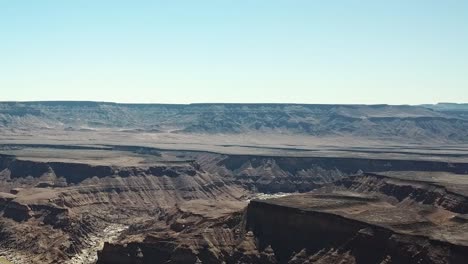 Fish-River-Canyon-in-Namibia,-Africa-Aerial-Drone-Shot