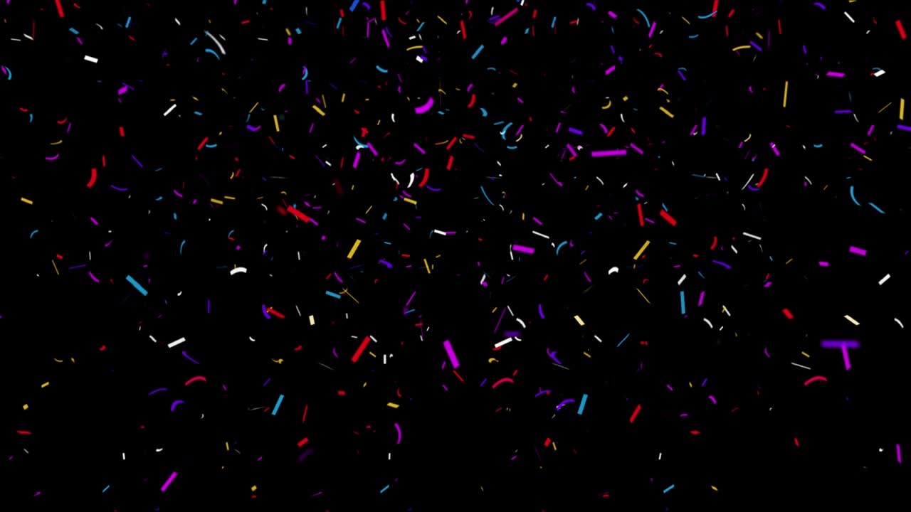 Colorful Confetti Particles Explosions Falling Animation