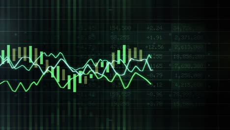 data chart animated loop front green