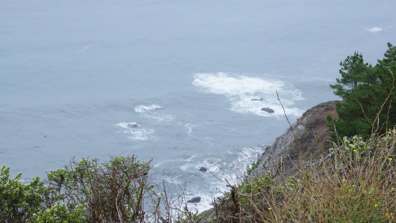 Coastline on a foggy day in California, USA