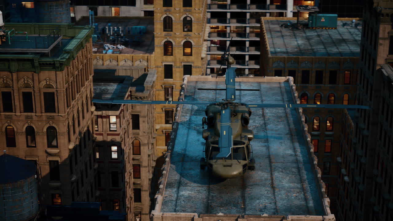 대도시에서 군사 헬리 ⁇ 터