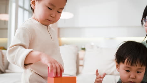 children playing with blocks
