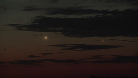 planetary alignment at twilight