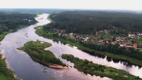 river daugava near the city of kraslava