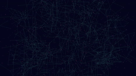 connected blue lines with colorful dots in dark galaxy