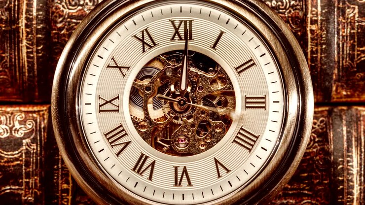 Close up on vintage clock