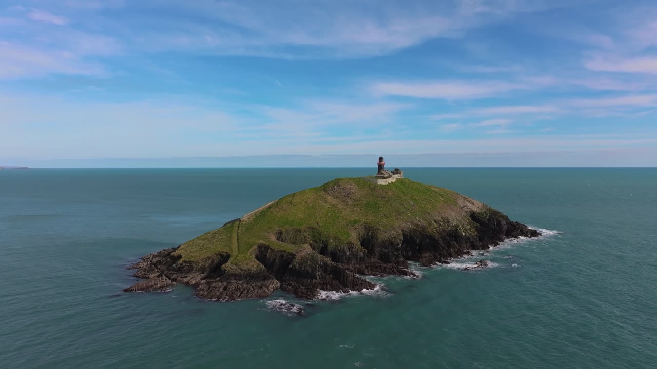 4K Aerial footage capturing the dramatic Ballycotton Lighthouse off the coast of East Cork - Ireland_07