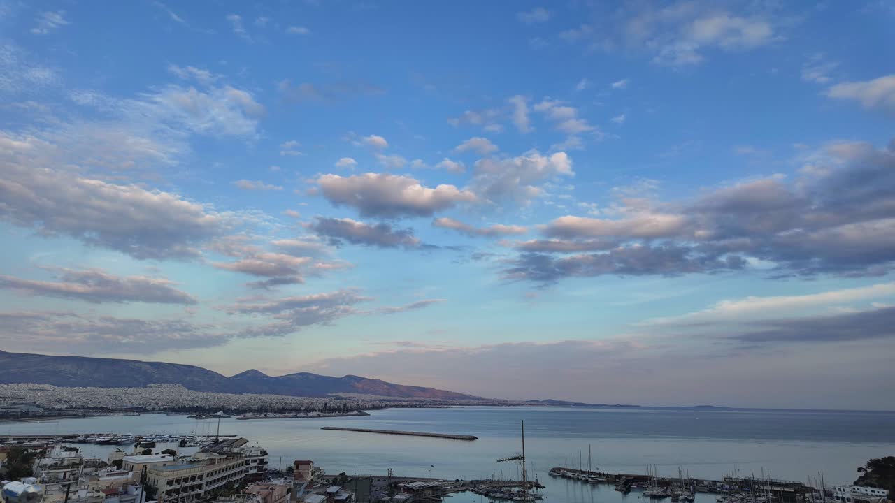 Stunning Seascape with City and Mountain Views