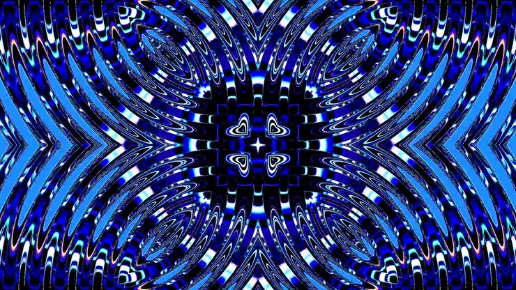 Beautiful abstract kaleidoscope that shines, a radiant light that regulates the subtle movements