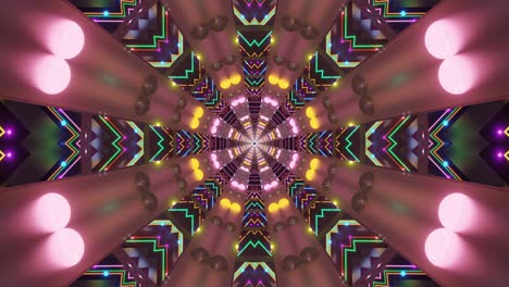 dynamic and vibrant shapes form a mesmerizing, seamless loop that draws the viewer into a kaleidoscope of color and light, creating a captivating atmosphere ideal for screensavers