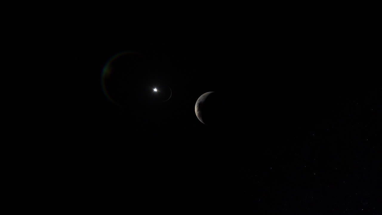 멀리 태양 플레어와 우주 별 은하수 배경을 가진 행성 명왕성 - 3d cgi 애니메이션