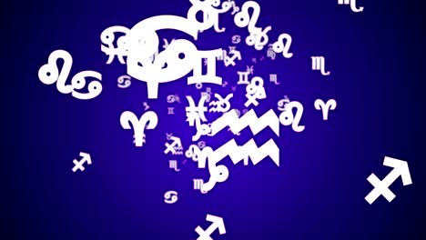 los signos del zodiaco en caída, el horóscopo, el fondo, las verduras, con el canal alfa, el bucle