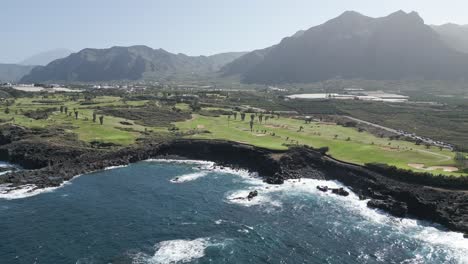 Aerial-View-Of-Buenavista-Del-Norte-Golf-Course-In-Tenerife