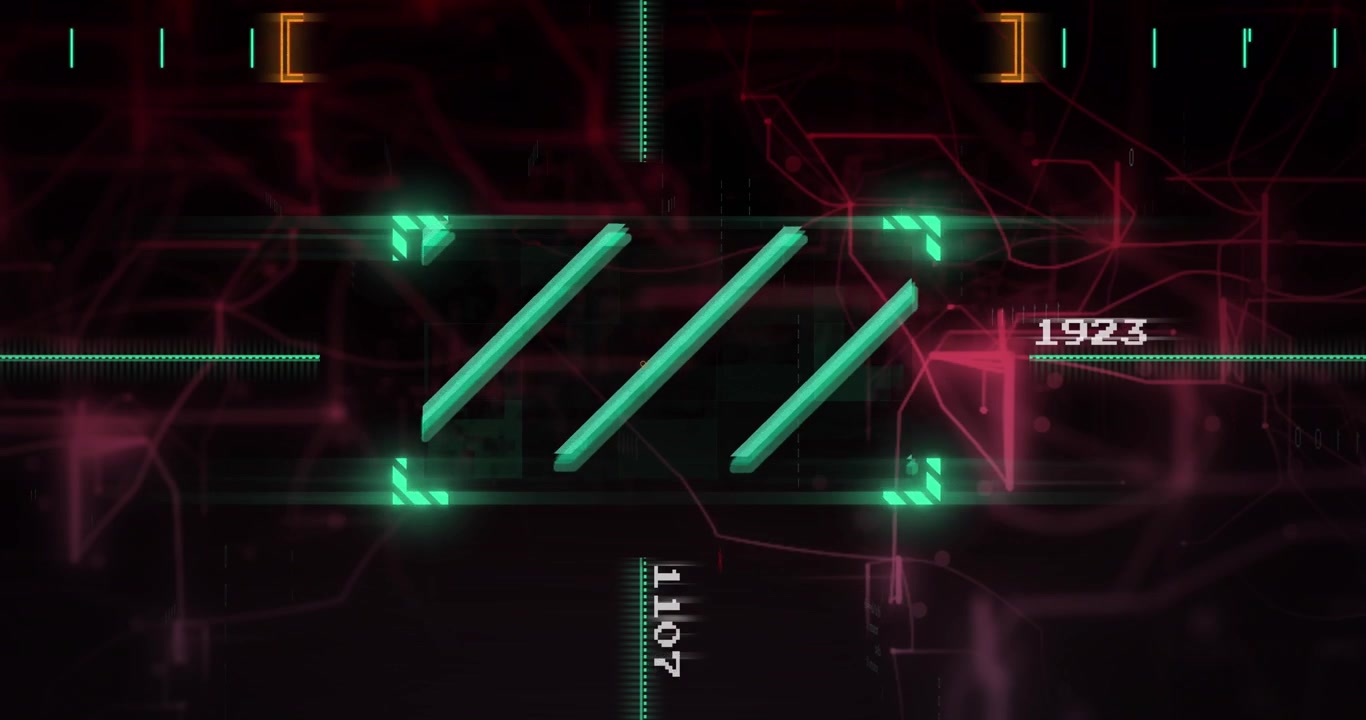 Animation of data processing over shapes