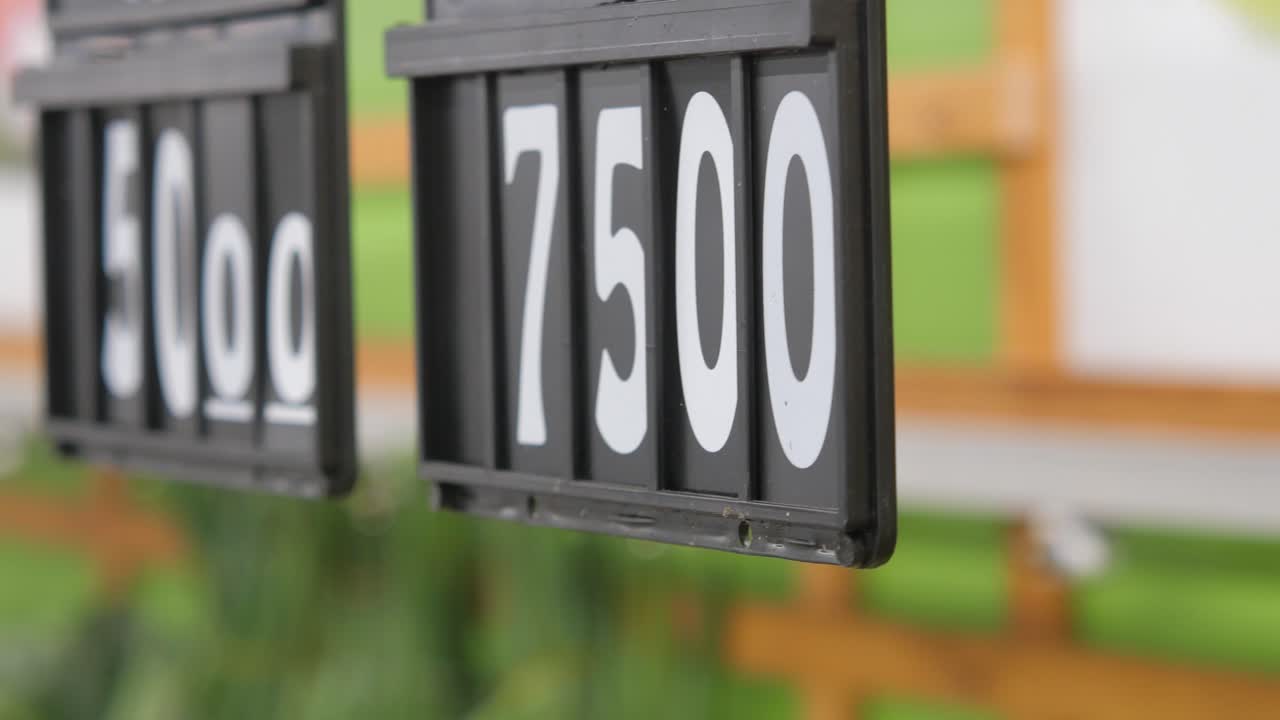 Price tags in a market