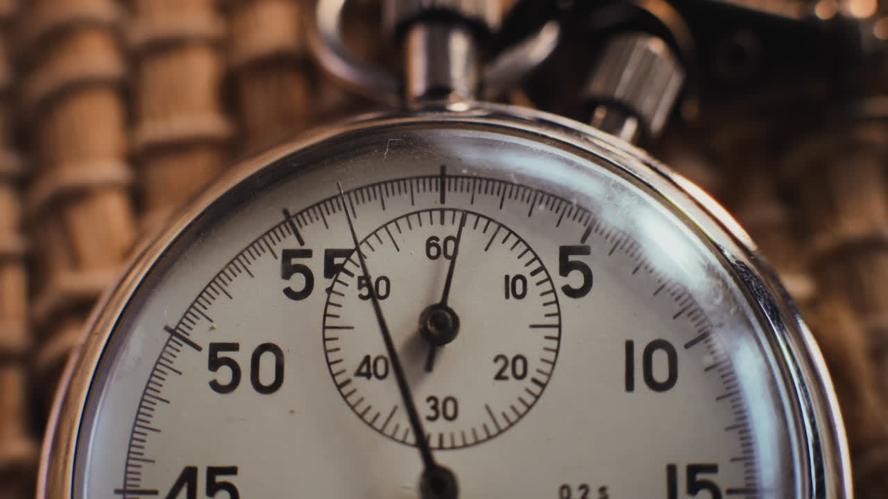 A close-up of a stopwatch