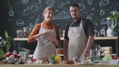 cooking demonstration with two chefs