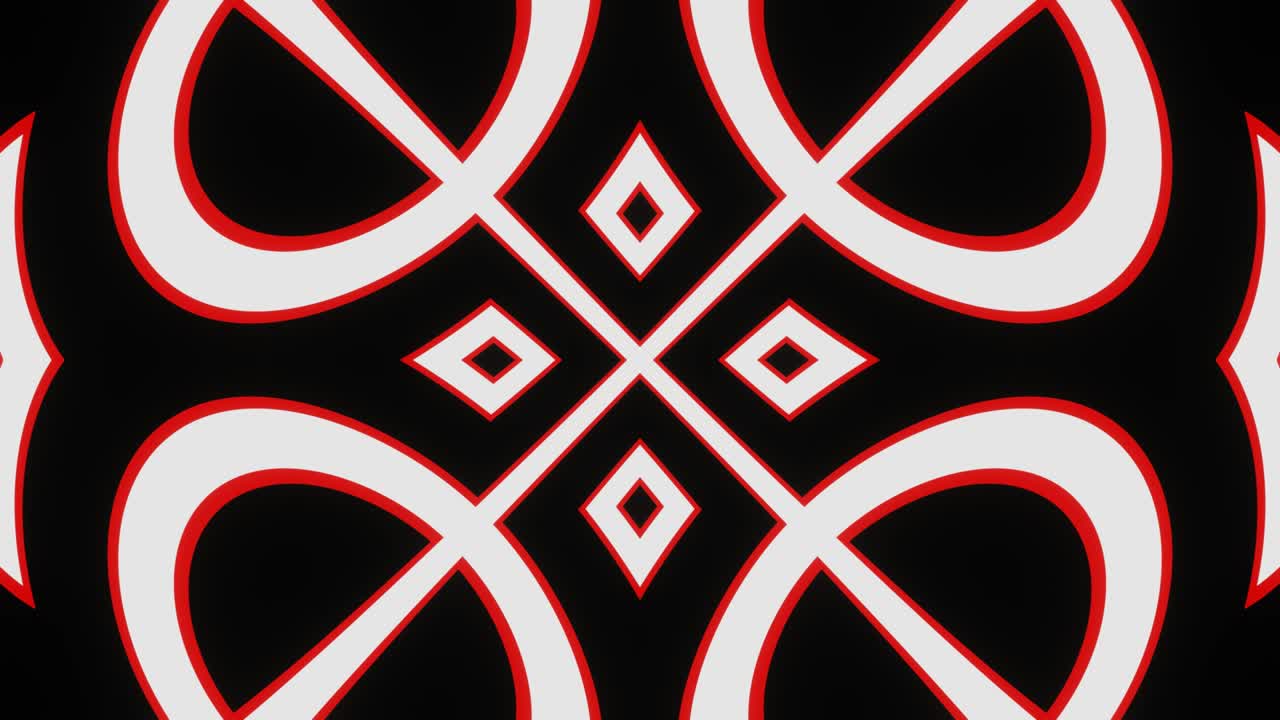 Loop VJ Pulsante Abstrato em Vermelho e Branco