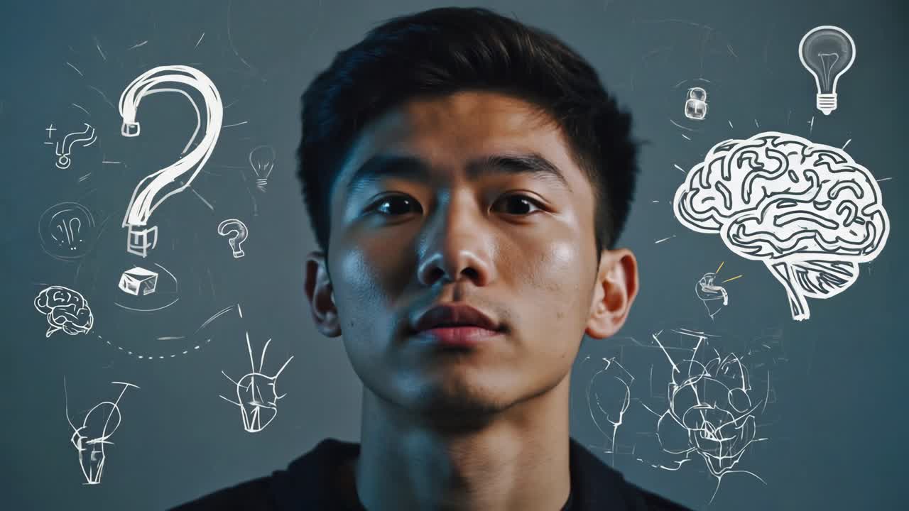 Man Thinking with Brain and Idea Concepts