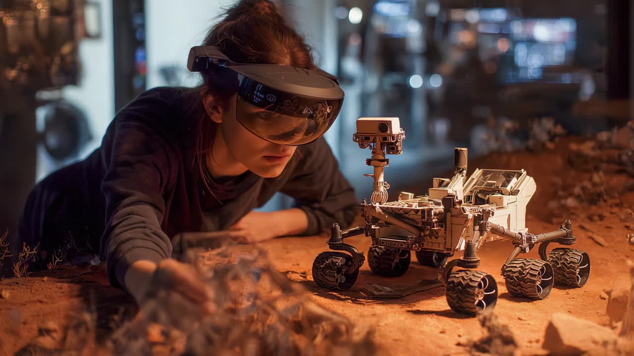 Exploring the Future of Spacecraft Technology: A Student Engages with a Mars Rover Model Through Augmented Reality Tools in a Learning Environment Dedicated to Space Exploration