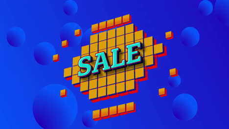 Animation-of-sale-text-over-blue-shapes