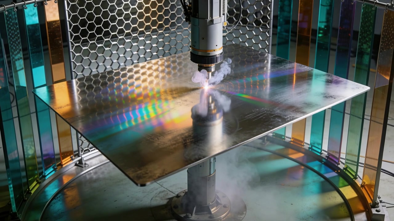 Industrial Laser Cutting Machine Processing Metal Sheet